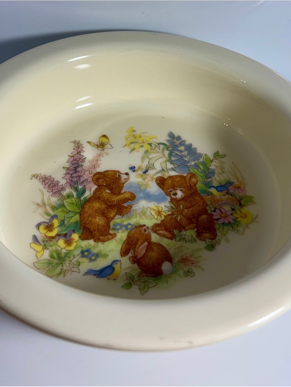 1980’s Vintage Royal Kent Bone China Cereal Bowl - Honey Bears Cubs